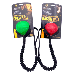 Starmark Treat Dispensing Chew Ball med expander (Large)  8,5 cm