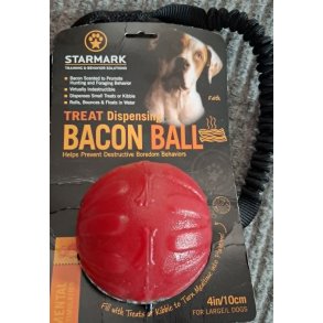  Starmark Treat Bacon Dispensing Chew Ball med expander (Large) � 10  cm