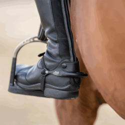 FairRider sporer - aluminium, 20mm sort/sort rund