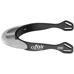 FairRider sporer - aluminium, 25mm sort/slv rund 