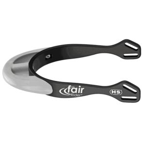 FairRider sporer - aluminium, 25mm sort/slv rund 