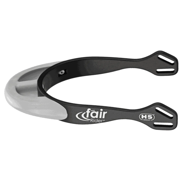 FairRider sporer - aluminium, 25mm sort/slv rund 