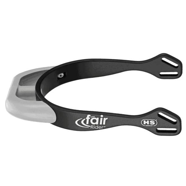 FairRider sporer - aluminium, 20mm sort/slv flad