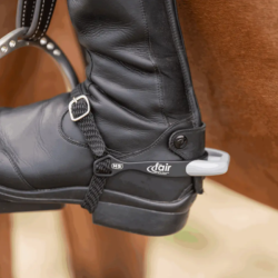 FairRider sporer - aluminium, 25mm sort/slv rund 