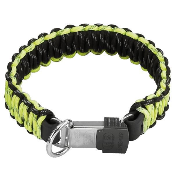 Paracord halsbnd - Neongul